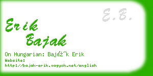 erik bajak business card